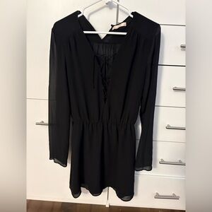 Wayf Black Long Sleeve Dress